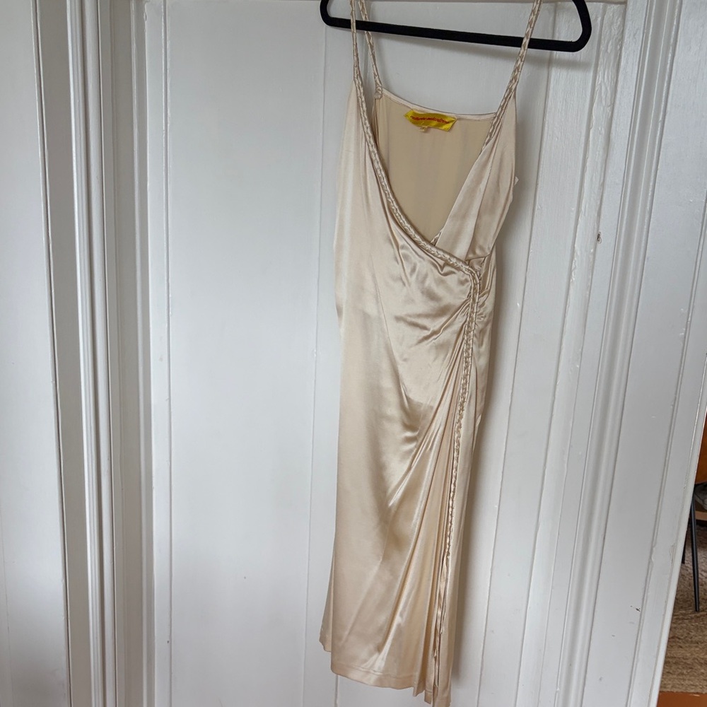 Catherine Malandrino Cream Satin Slip Dress